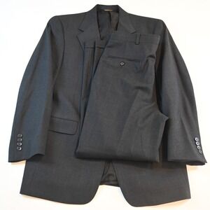 Vtg USA Made Austin Reed 39R 33x32 Gray Check 100% Wool Mens Jacket Pants Suit